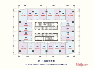 通州万达广场四-十五层平面图