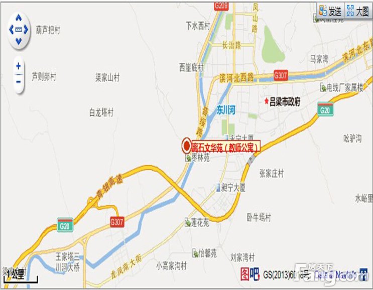 离石文华苑交通图-吕梁房天下