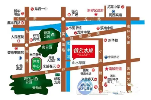 依云水岸交通图交通图