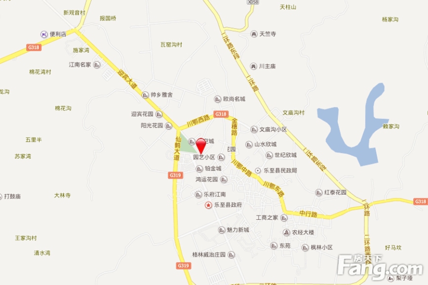 乐至县卫星地图展示图片