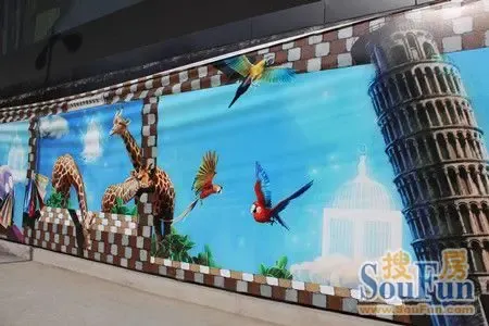 淄博首家工地3D围挡亮相 形象逼真吸引众人目