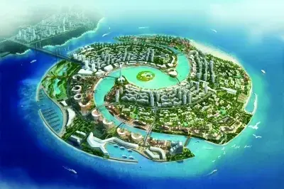 位于厦门湾南岸的双鱼岛,由招商局漳州开发区有限公司斥资35亿元打造