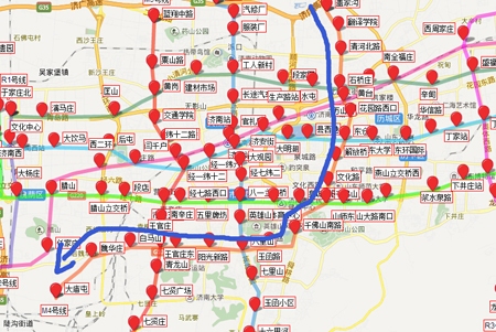 济南地铁m3线站点地图展示图片