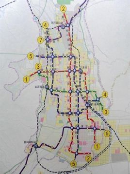 太原地铁规划图:10号线为一条南北向联系阳曲县城与太原市的市域线路